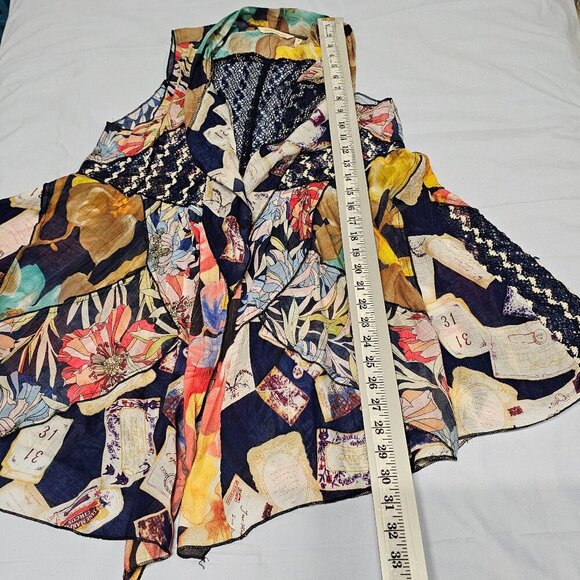 Soft Surrounding Patchwork Boho Vest Women Size M Multicolor - Picture 8 of 13